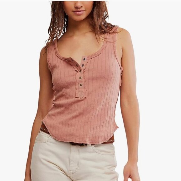 Free People We the Free, Bryson Henley Tank, XS, S, NWT - Picture 1 of 4